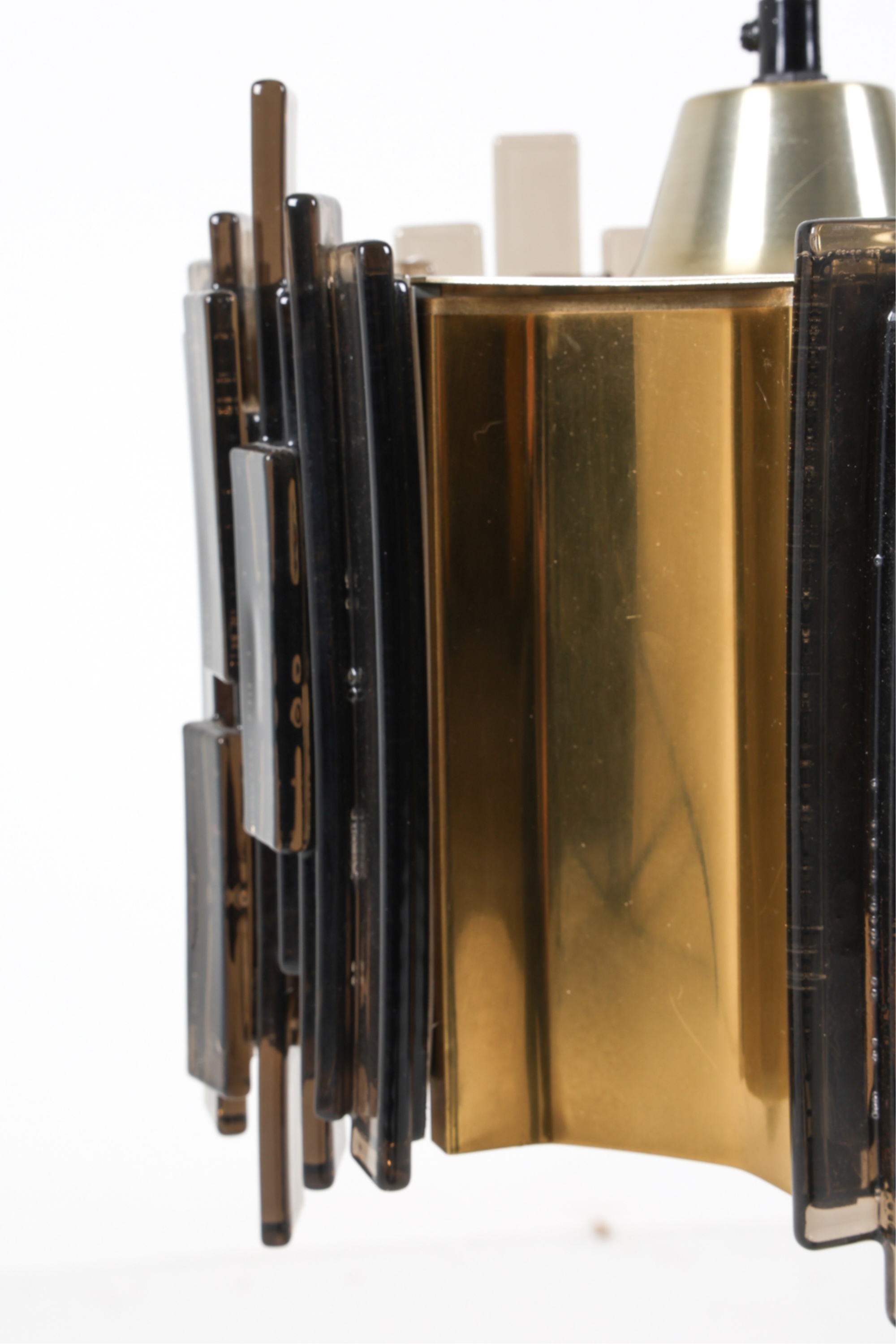 Artwork by Claus Bolby, Pendant light, Made of Brass and Bubbled acrylic