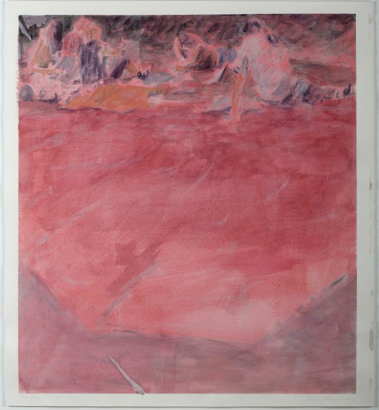 Artwork by Bruno Pacheco, "Red was the tone", Made of acrylic on paper