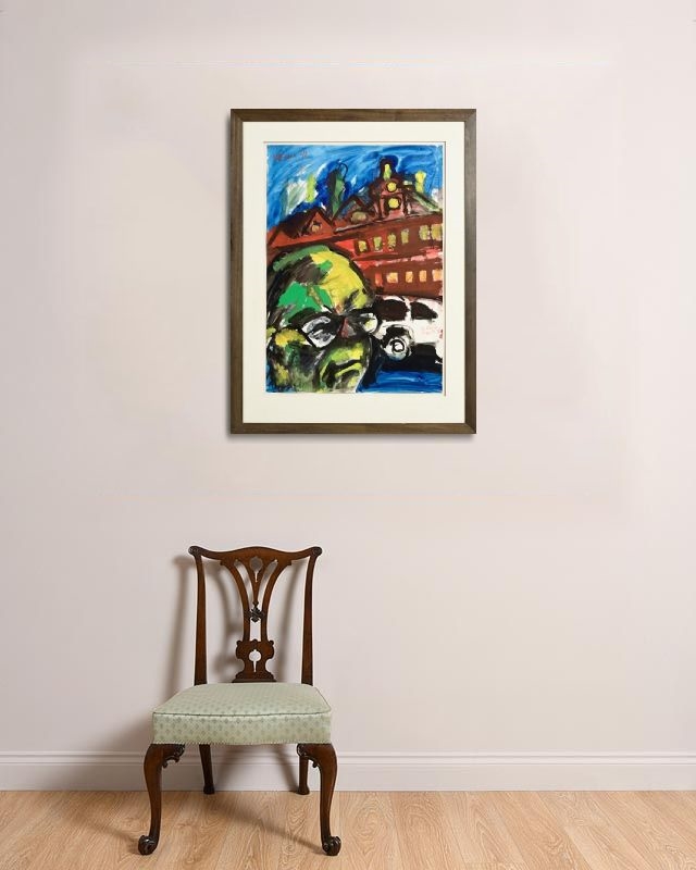 Artwork by Michael Kane, The Poet in Baggot Street IV (1990, Made of gouache and ink on paper