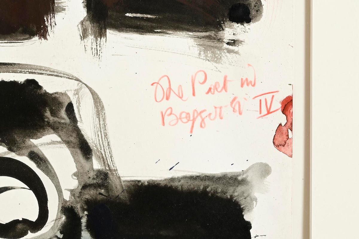 Artwork by Michael Kane, The Poet in Baggot Street IV (1990, Made of gouache and ink on paper