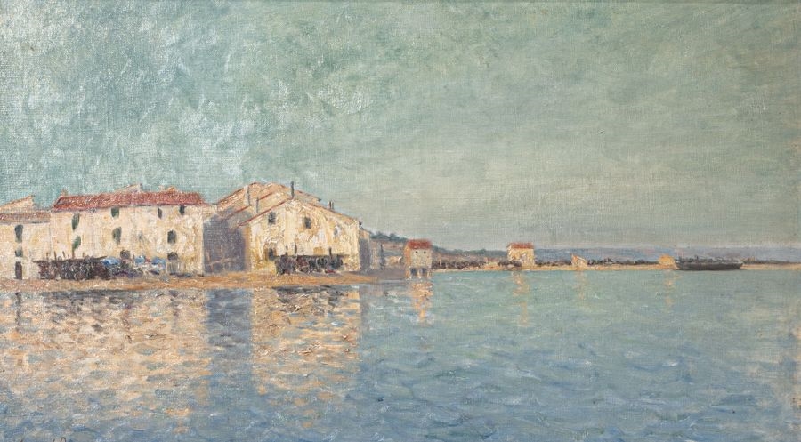 Artwork by Johannes Son, View of Martigues, Made of oil on canvas