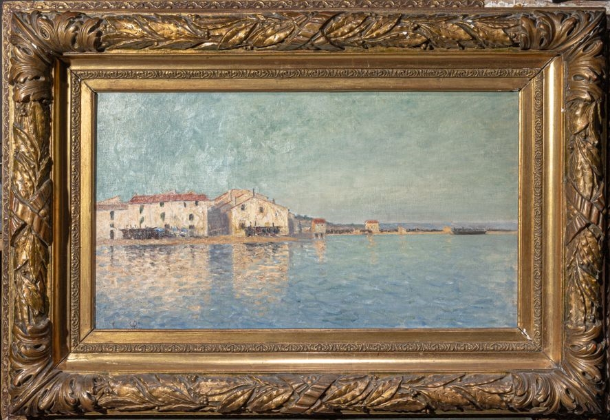 Artwork by Johannes Son, View of Martigues, Made of oil on canvas