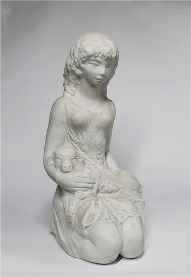 Lányka báránnyal - Rábainé Kiss Lenke