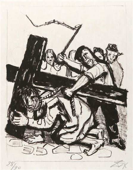 Die Kreuztragung by Otto Dix, 1960