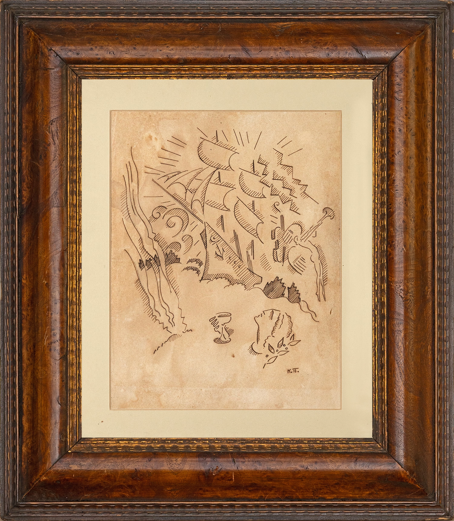 Konstantinos Parthenis | Sketch for the Illustration of the poetry ...