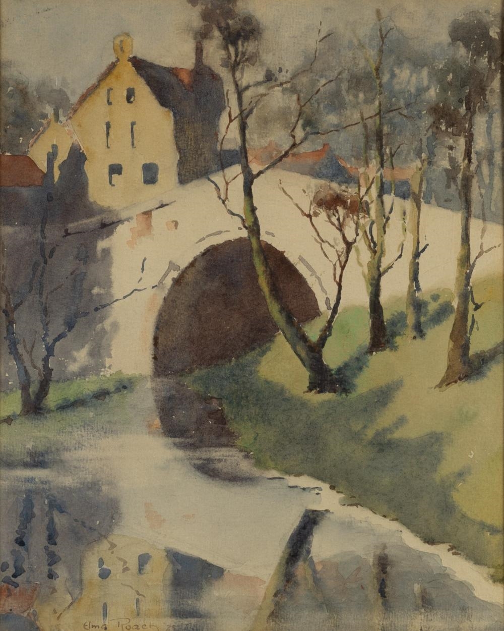Elma Roach | Bridge in Bruges 1925 (1925) | MutualArt