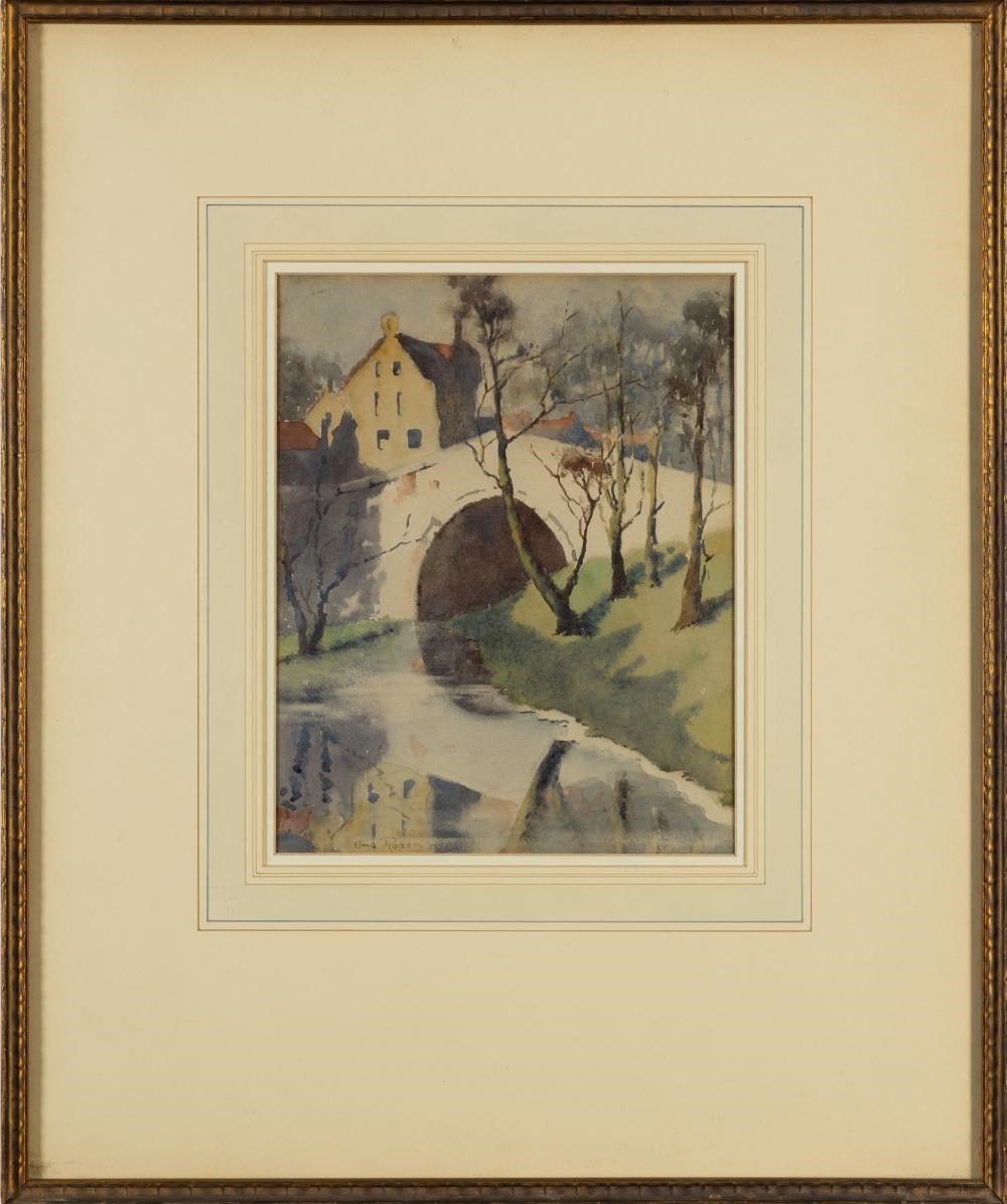 Elma Roach | Bridge in Bruges 1925 (1925) | MutualArt