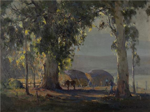 Haystacks, Morning - Charles F. Mudie