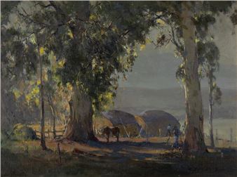 Haystacks, Morning - Charles F. Mudie