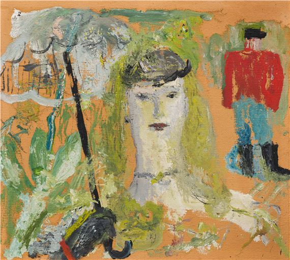 Lady with umbrella by Wilhelm Thöny, 1936-1938