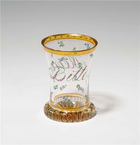 Beaker Meine Bitte by Anton Kothgasser, circa 1820