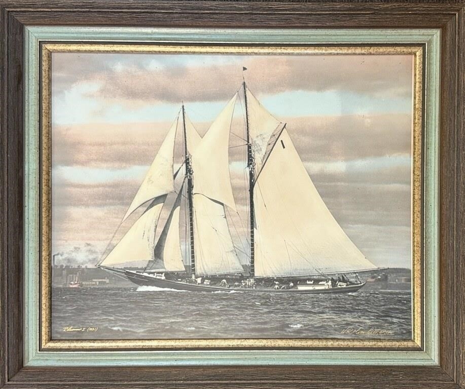 Wallace Robinson MacAskill | GREAT W.R MACASKILL BLUENOSE I HAND TINTED ...