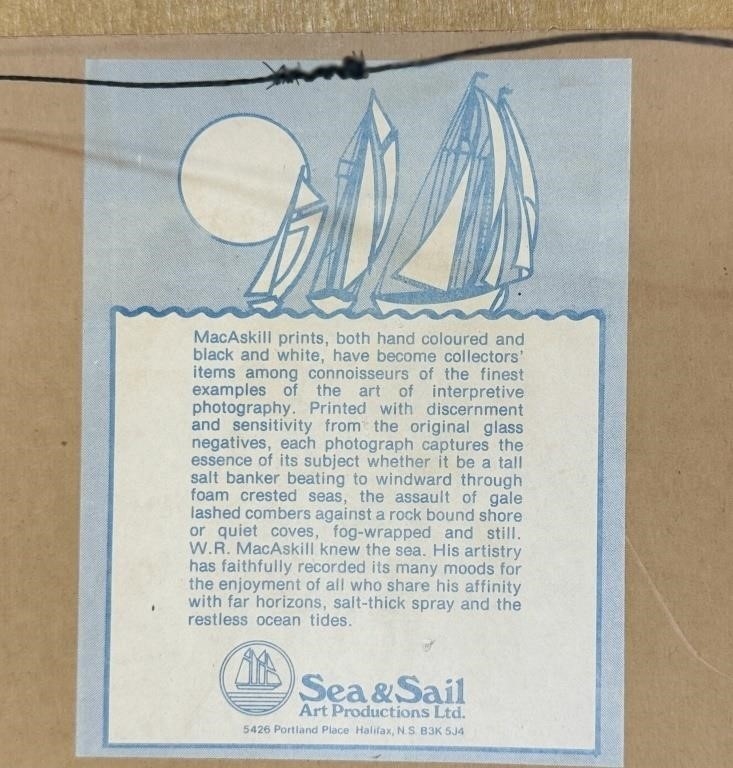 Wallace Robinson MacAskill | GREAT W.R MACASKILL BLUENOSE I HAND TINTED ...
