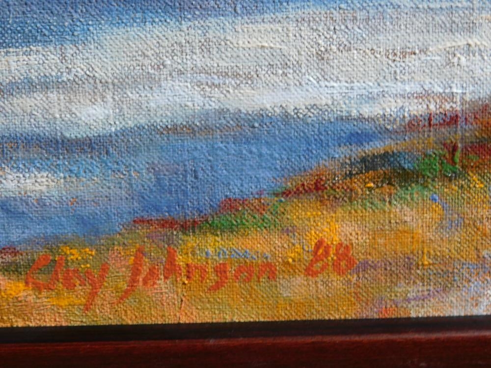 Artwork by Clay Johnson, Framed Artist Signed Oil on Canvas, Made of Oil on canvas, framed