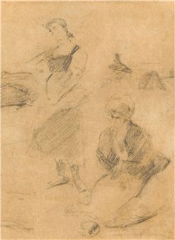 Sketch for the painting &quot;Aniol Panski&quot; - Aleksander Gierymski