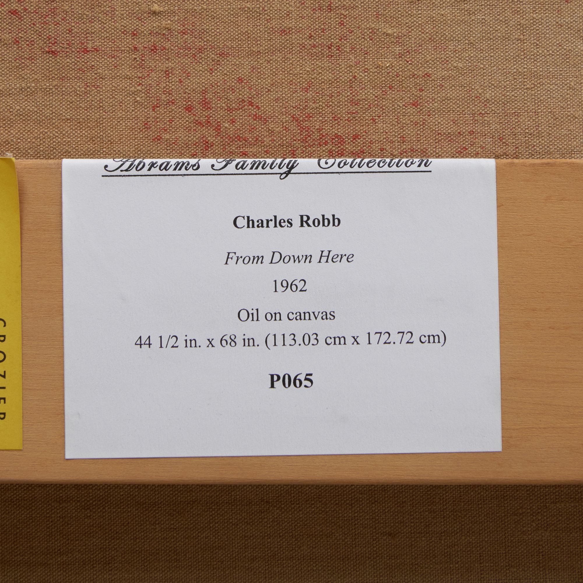 Artwork by Charles Robb, From Here Down, Made of Oil on linen