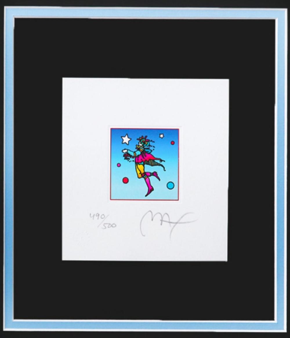 Peter Max | Peter Max- Original Lithograph Cosmic Jumper | MutualArt