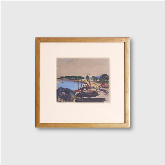 Boats on the Shore of the Bay