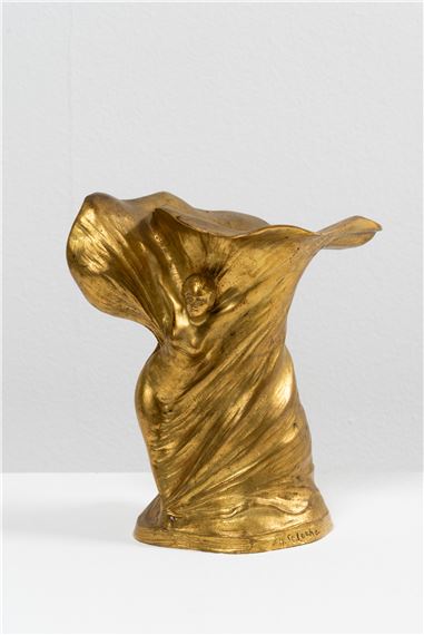 Vase Art Nouveau Hans Stoltenberg Lerche - Tête De Femme En Bronze - Louchet Paris 1900