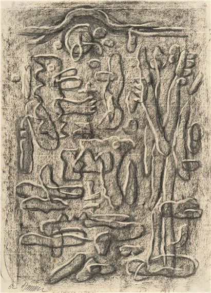 Relief figures and moulds by Willi Baumeister, 1952