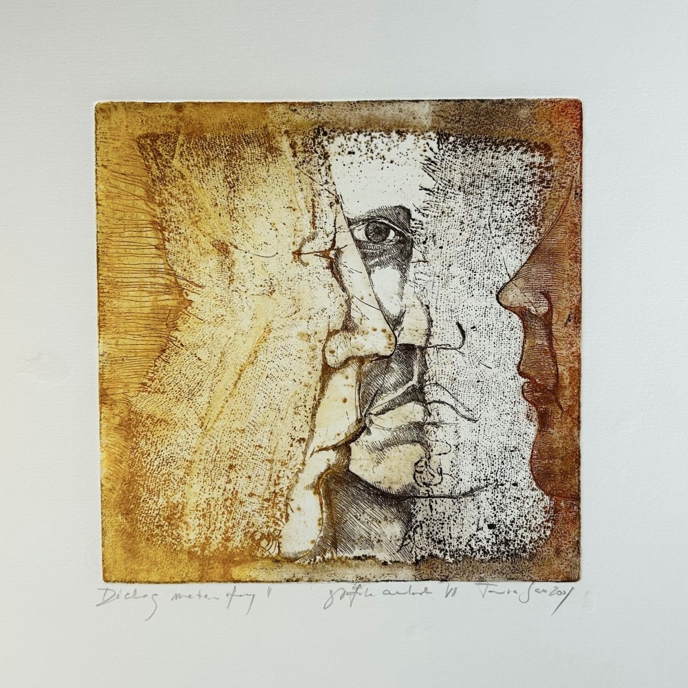 Artwork by Tamara Sass, Dialog-metamorfozy(2009)
sygn.dat.p.d. Tamara Sass 2009, Made of miękki werniks