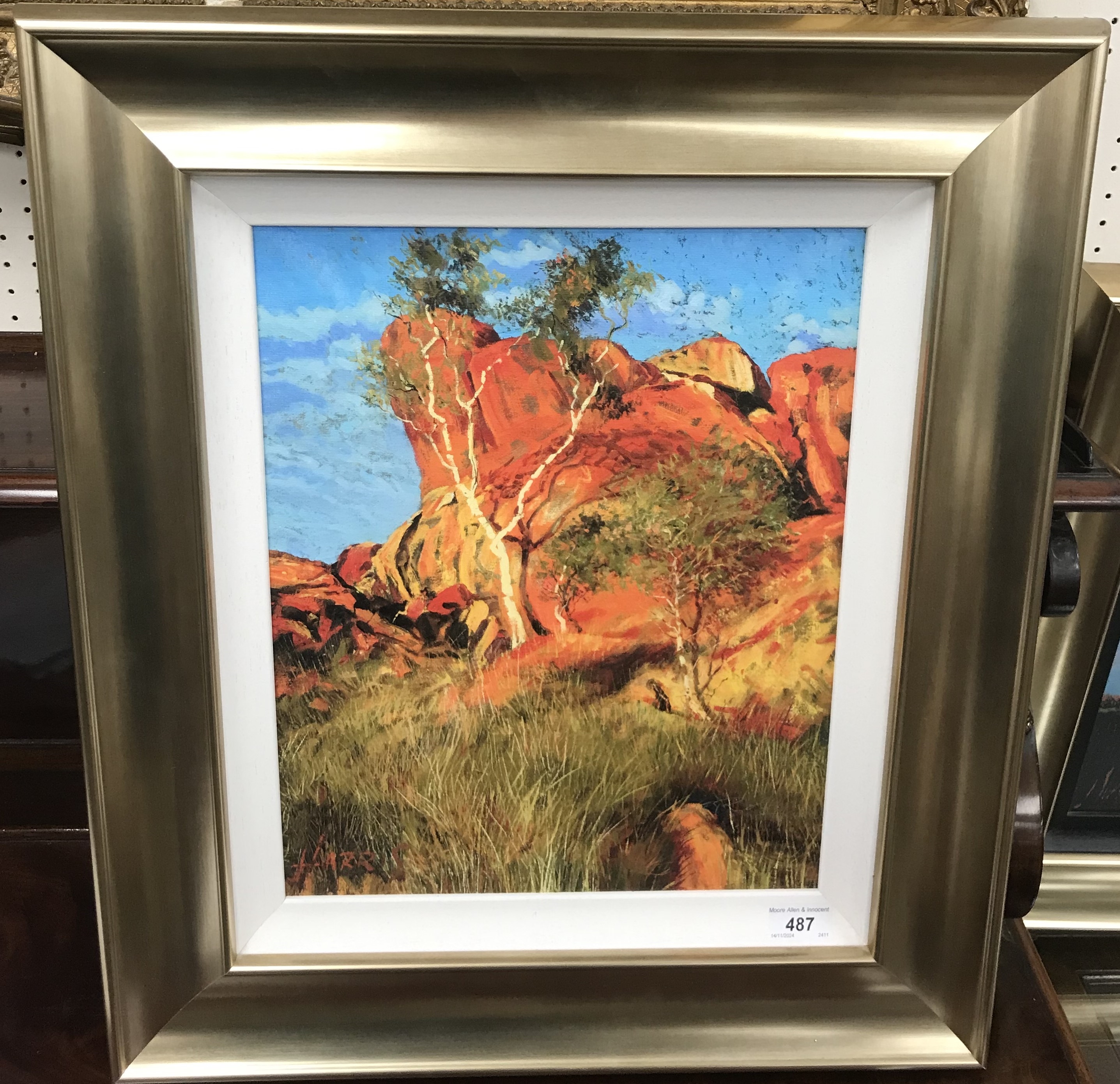 Rolf Harris | A sea of grasses- Uluru | MutualArt