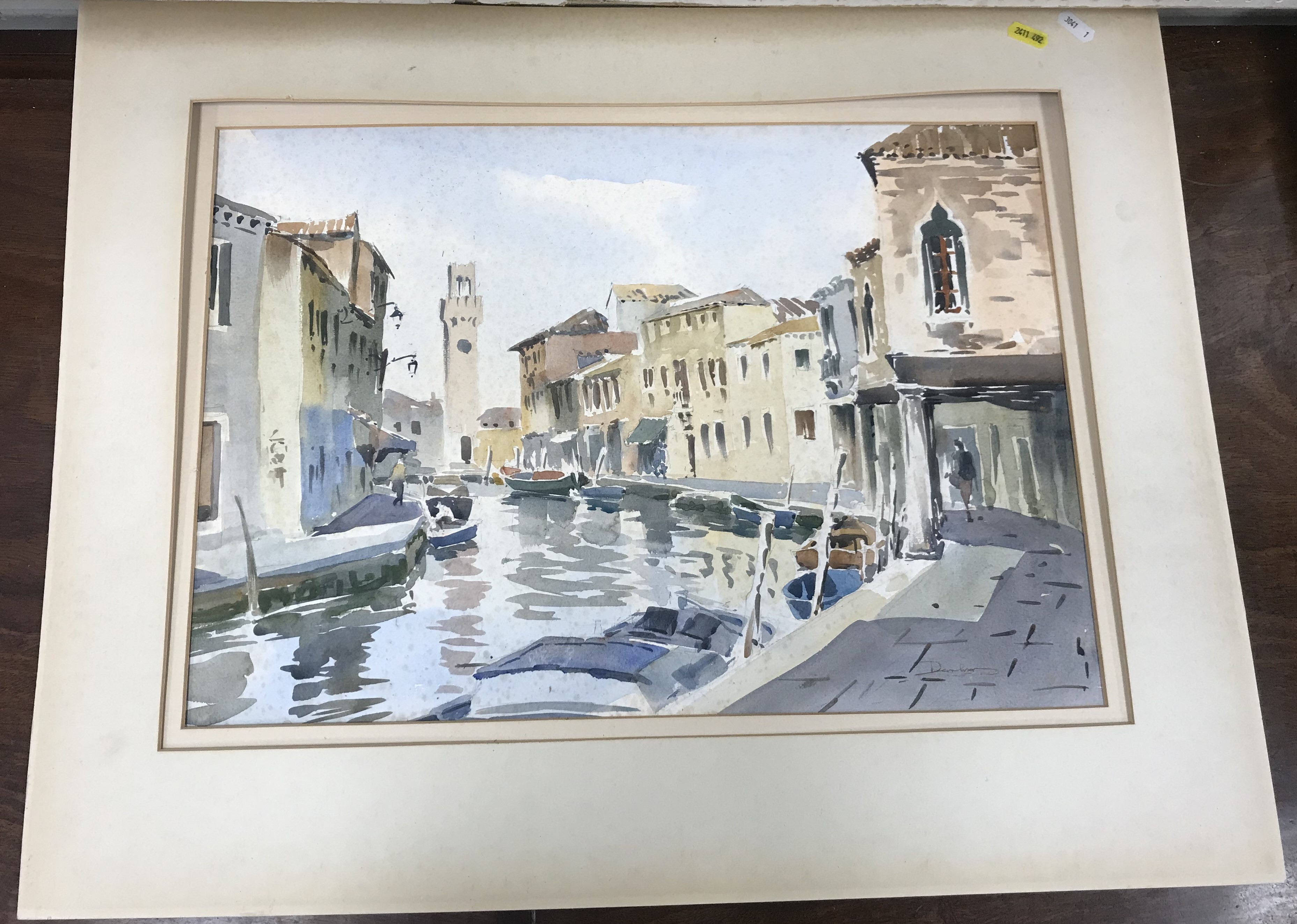 Artwork by John Darlison, Venetian backwater, Made of watercolour