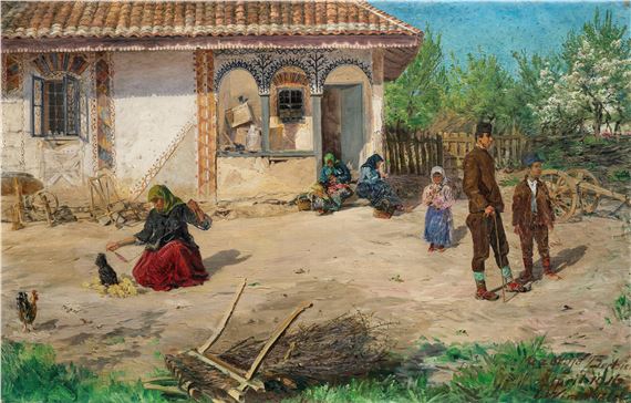 impressionistische Darstellung. Wimmer studierte seit 1896 an der privaten Kunstschule Ludwig Schmid-Reuttes in München - Fritz Wimmer