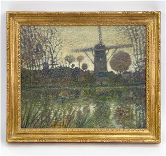 'WINDMILL AT EVENING' O/C - Jean Bonal