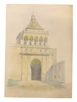 Grand Tour plein air study of Porta Nuova - Alfred Henry Hart