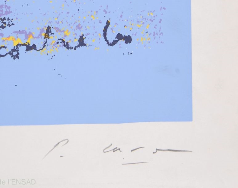 Artwork by Philippe Caron Lefebvre, Ombres bleues, Made of silkscreen on thick glossy paper