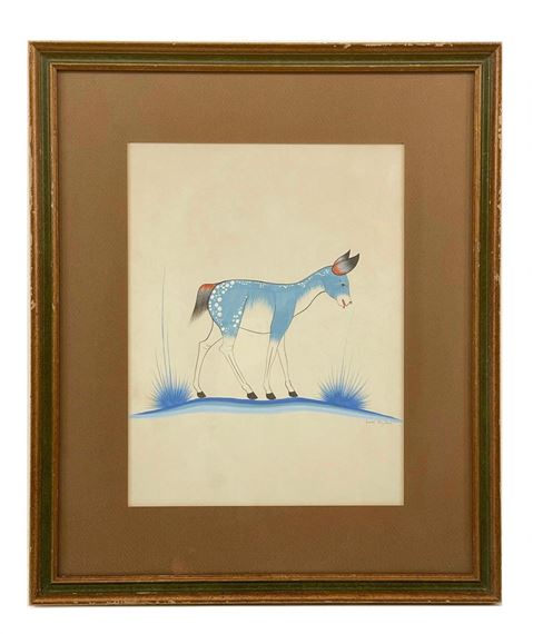 LARRY BIG BOW FAWN GOUACHE ON PAPER