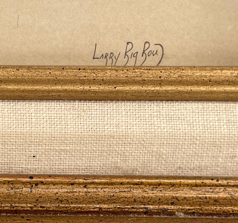 Artwork by Larry Big Bow, LARRY BIG BOW INDIAN DANCER GOUACHE, Made of GOUACHE