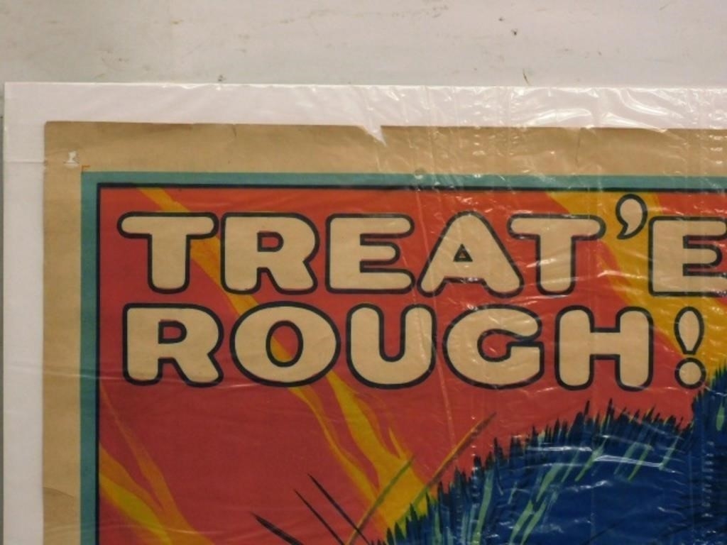 Artwork by August William Hutaf, Original WWI Tank Corps Recruitment Poster, Made of Engraving