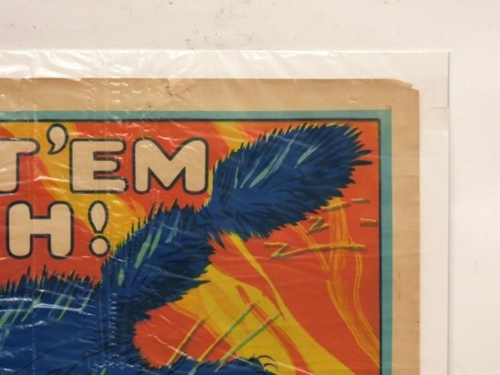 Artwork by August William Hutaf, Original WWI Tank Corps Recruitment Poster, Made of Engraving