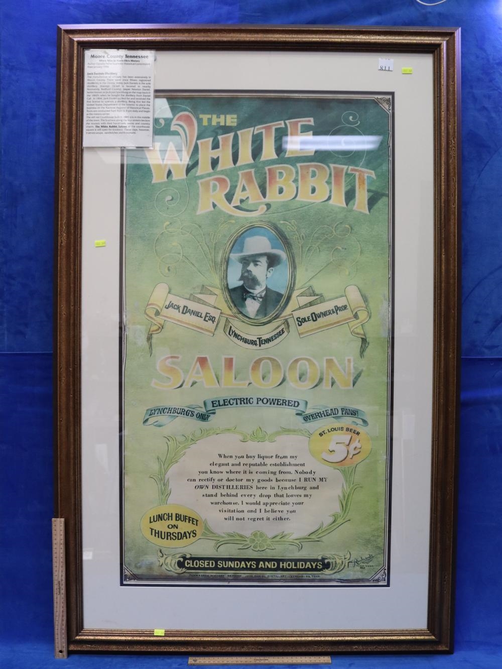Jack Daniels | THE WHITE RABBIT SALOON JACK DANIELS FRAMED POSTER ...