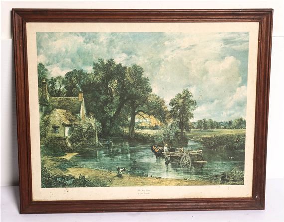 A framed print of The Hay Wain by John Constable by John Constable