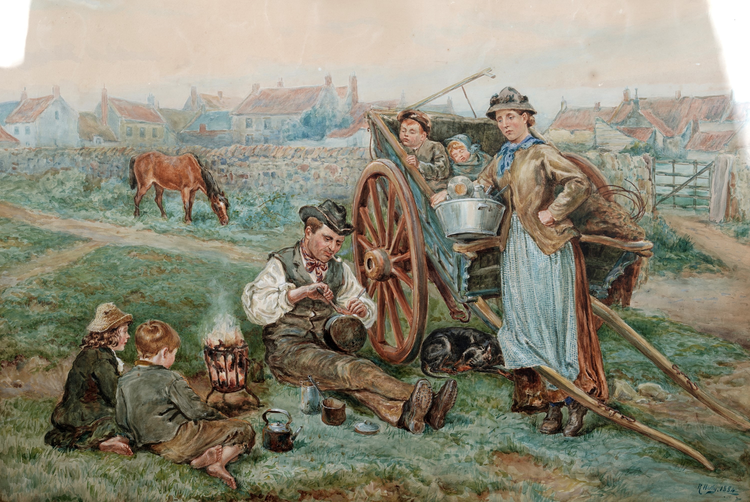 Ralph Hedley | The Tinker's Family (1884) | MutualArt