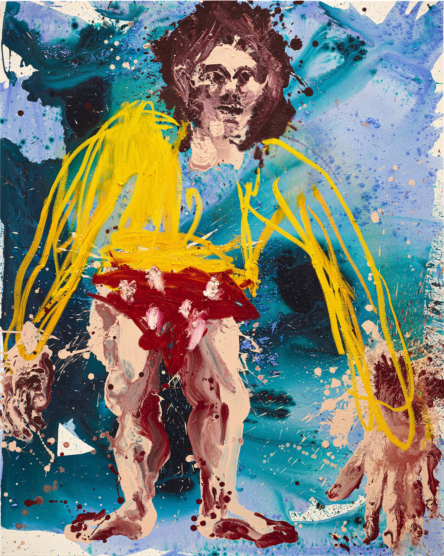 Artwork by Cristina de Miguel, Baby Man, Made of acrylic and oil stick on canvas