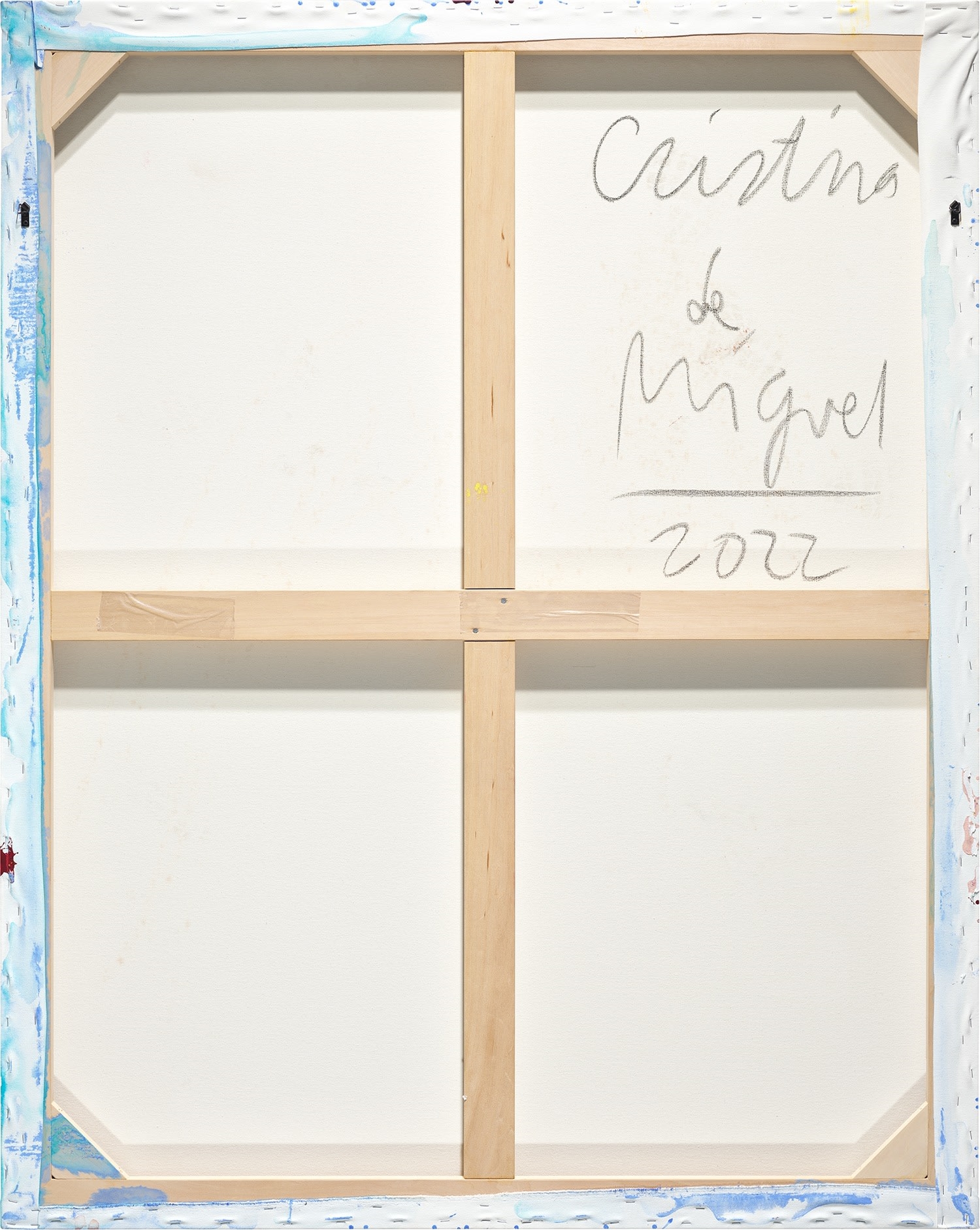 Artwork by Cristina de Miguel, Baby Man, Made of acrylic and oil stick on canvas