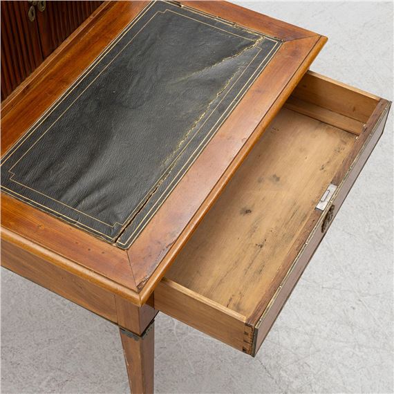 Gustavian | One drawers in the apron. Small cabinet with tambour doors ...