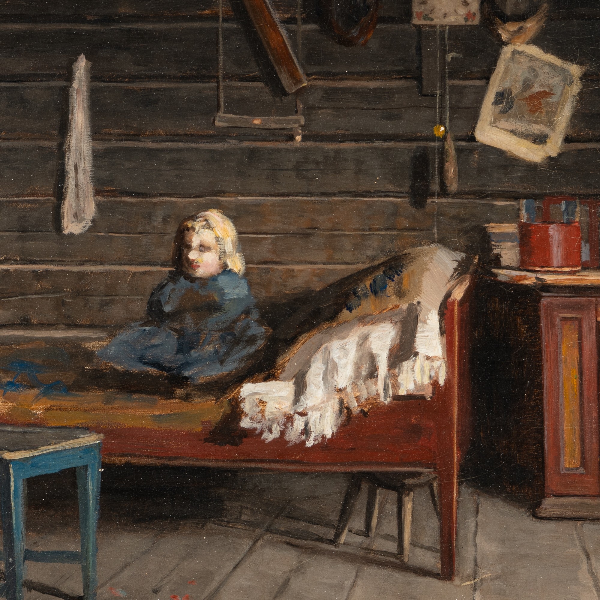 Artwork by Arvid Liljelund, Sisäkuva Säkylästä, Made of oil