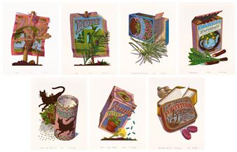 Seven Products of Virtue as Garden Prigs (suit of seven - Edwina N. Ellis