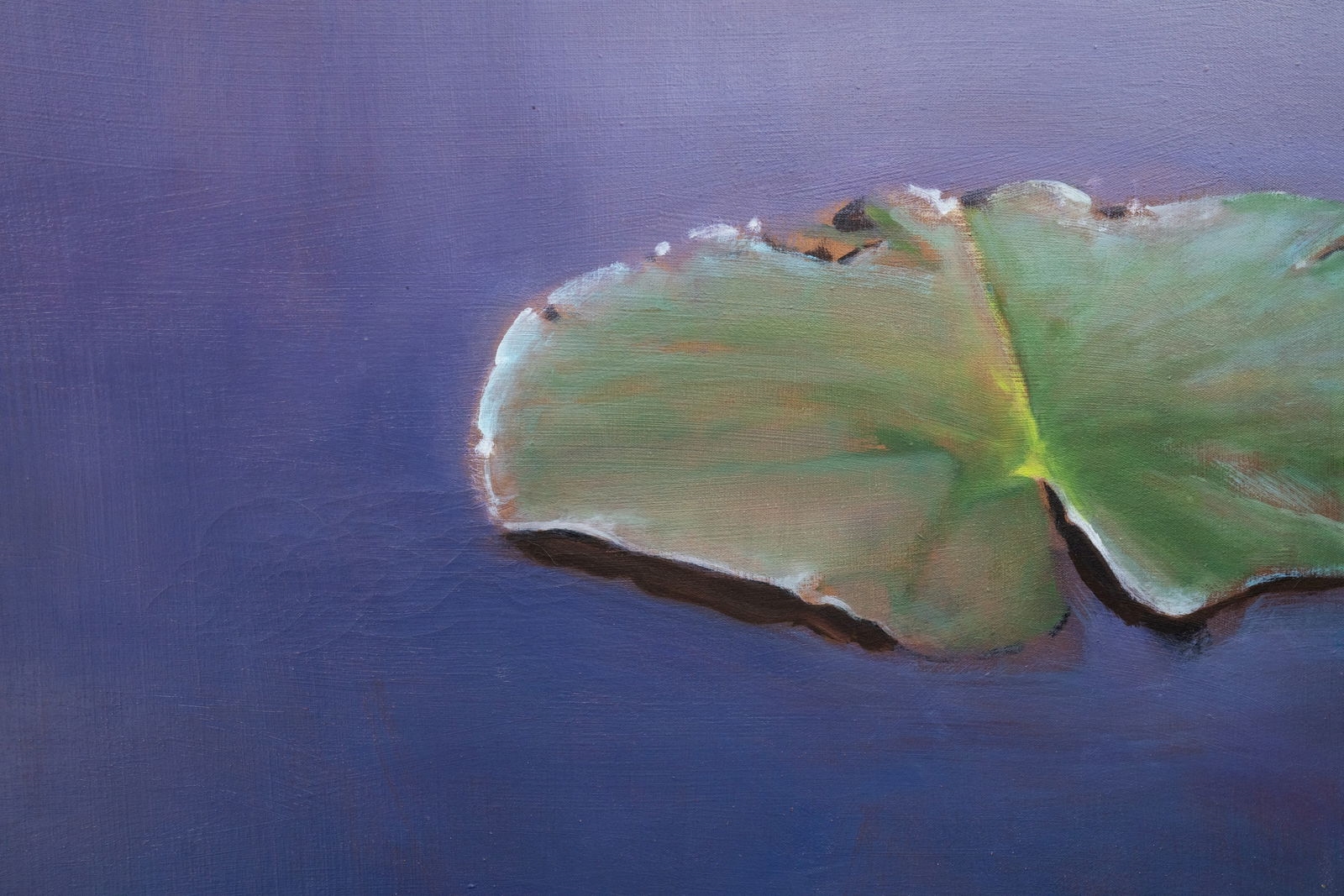 Artwork by R. Houdesheldt, Pair of R Houdesheldt Lily Pads Oil on Canvas Paintings, Made of Oil on Canvas Painting