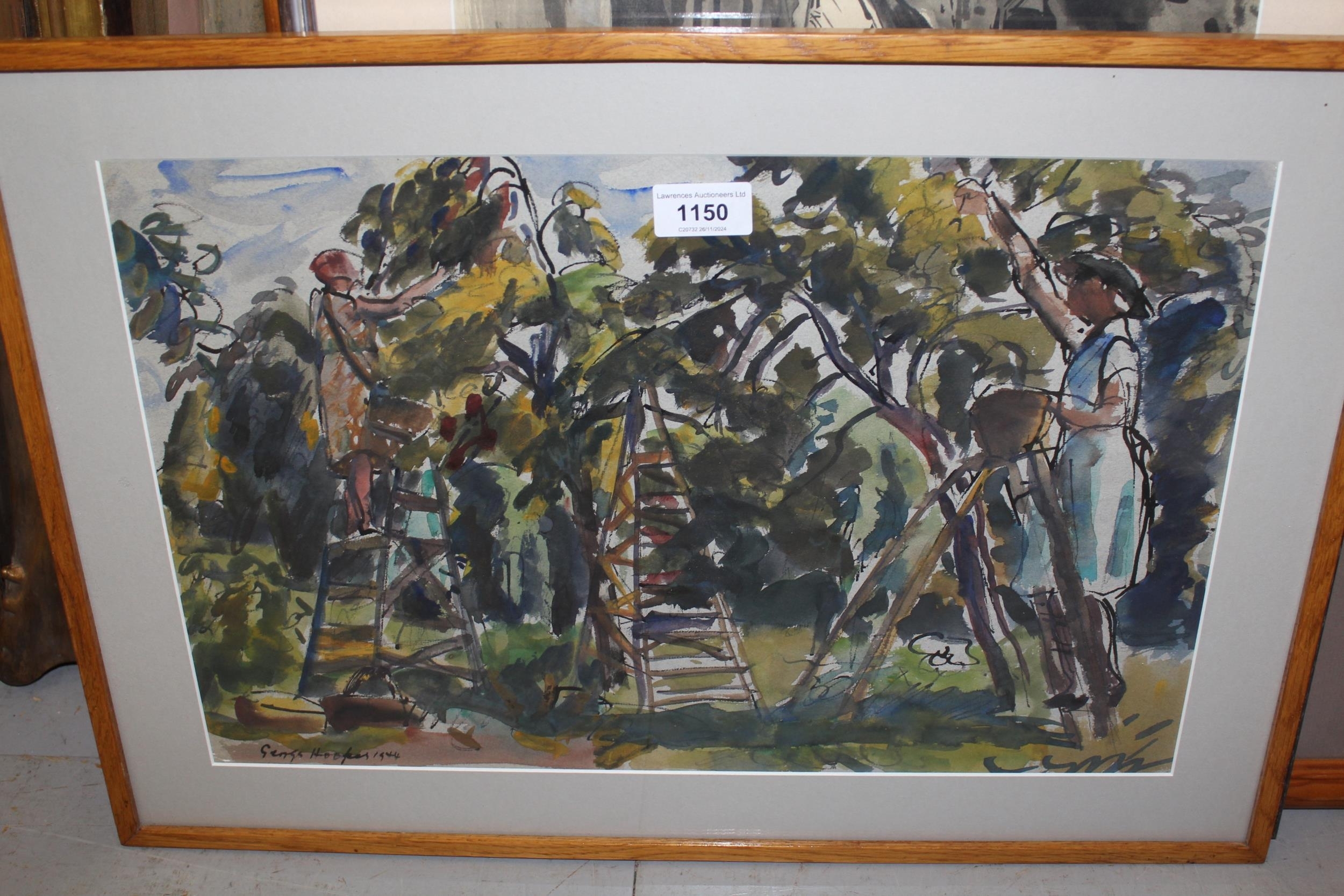 George Hooper | figures fruit picking (1944) | MutualArt