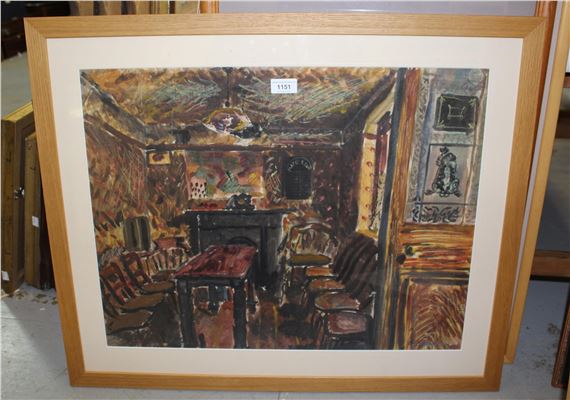 George Hooper | interior scene with table and chairs | MutualArt