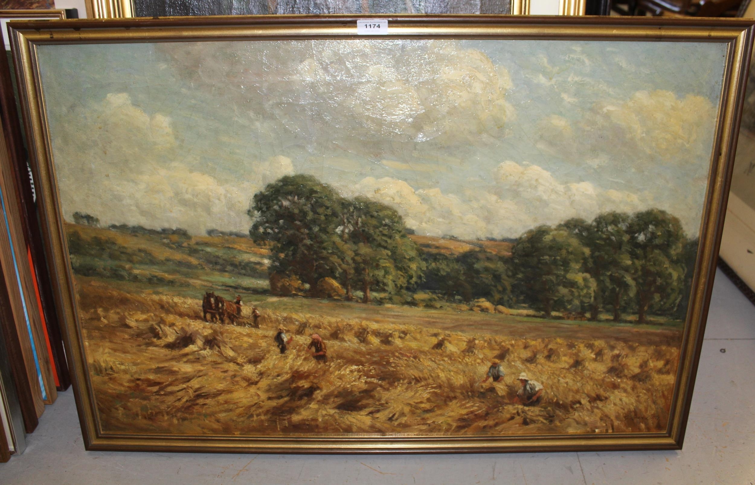 George Leon Little | Figures harvesting (early 20th century) | MutualArt