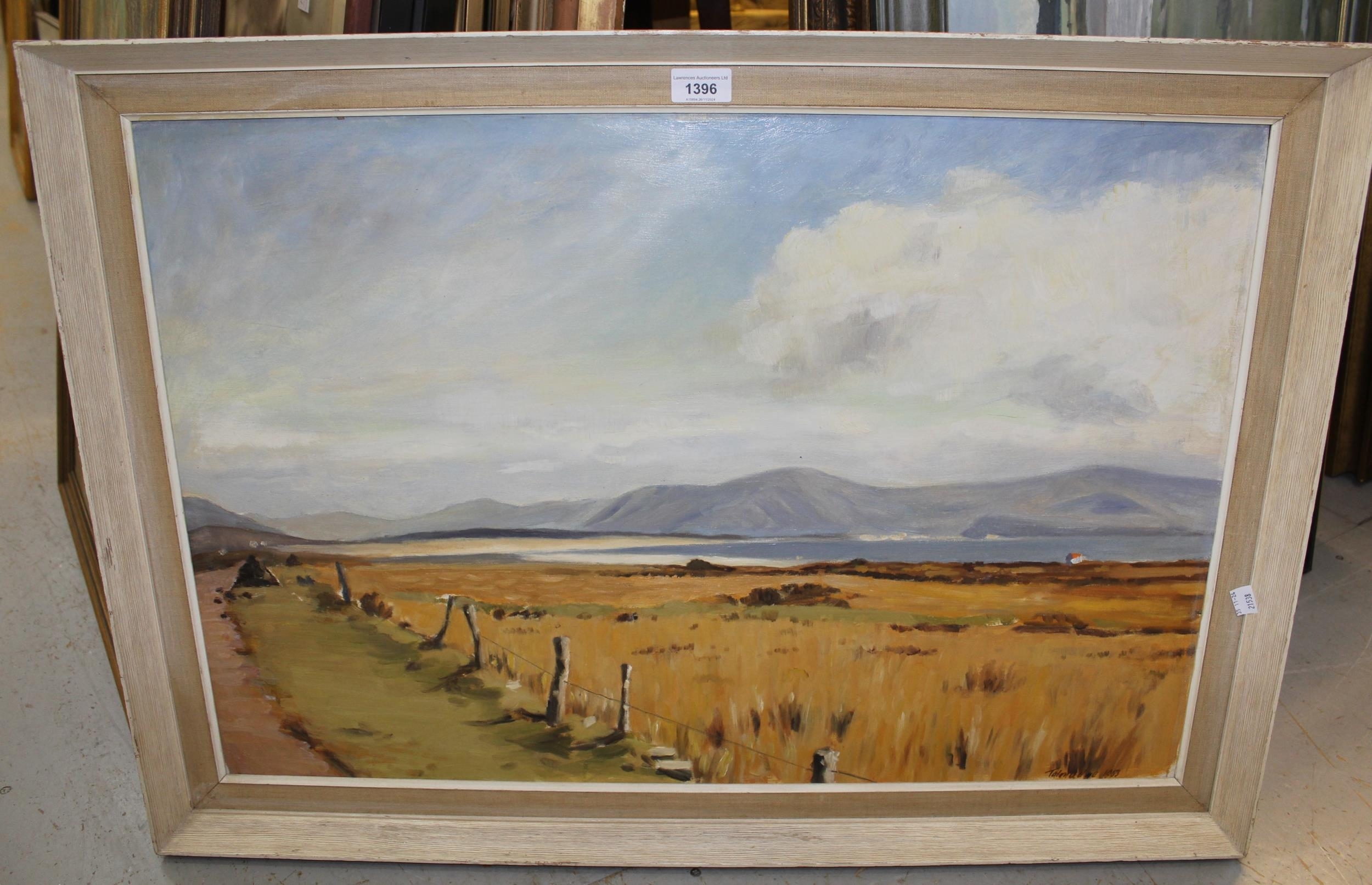 Artwork by R. H. Talmadge, View of Waterville, County Kerry, Made of oil on board