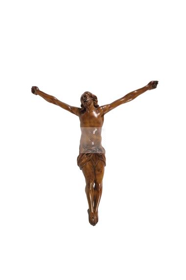 133 Christ en bois signé L. WUYTS by L. Wuyts