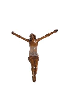 133 Christ en bois signé L. WUYTS - L. Wuyts